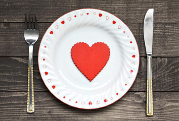 Valentines Day  table setting