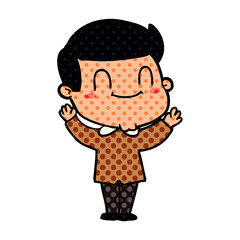 cartoon friendly man