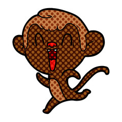 cartoon laughing monkey