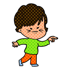 cartoon frustrated woman