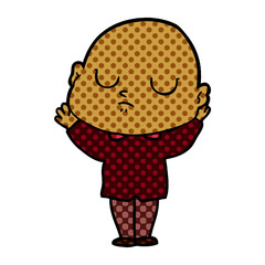 cartoon bald man