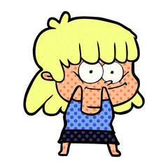 cartoon smiling woman