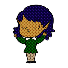 Obraz premium cartoon elf girl