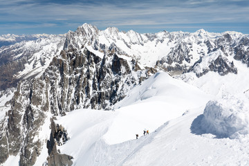 Fototapeta na wymiar view on french alps above chamonix