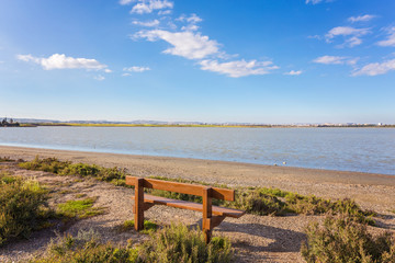 Salt lake, natural phenomenon near Larnaka