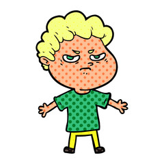 cartoon angry man