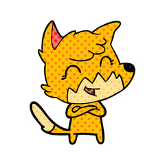 happy cartoon fox