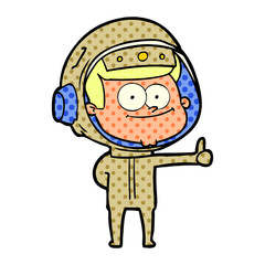 happy astronaut cartoon
