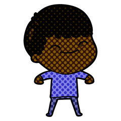 Obraz premium cartoon happy boy