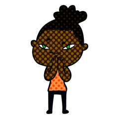 cartoon woman