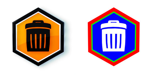 Ikona sześciobok 3D sześciokąt