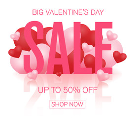 Valentines day sale background. Vector illustration, banners, wallpaper, flyers, invitation, posters, brochure, voucher discount.