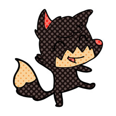 happy cartoon fox