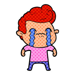 cartoon man crying