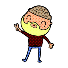 cartoon bearded man