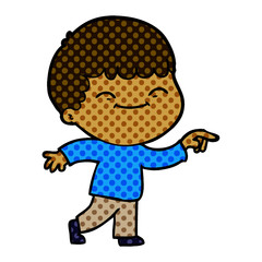 cartoon smiling boy