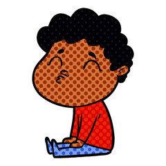 cartoon man pouting