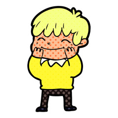 cartoon happy boy