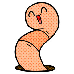 cartoon happy worm