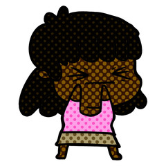 cartoon angry girl