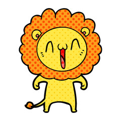 happy cartoon lion