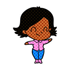 cartoon friendly girl