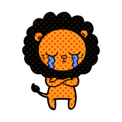 crying cartoon lion