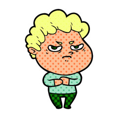 cartoon angry man