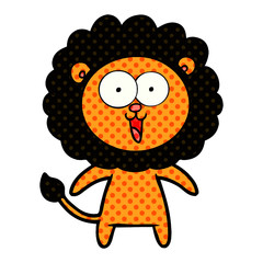 happy cartoon lion