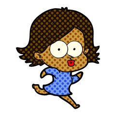 cartoon girl pouting