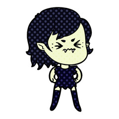 annoyed cartoon vampire girl