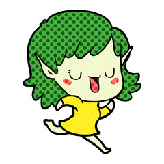 cartoon elf girl