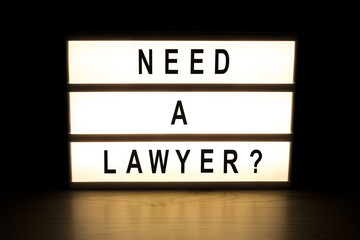 Need a lawyer light box sign board