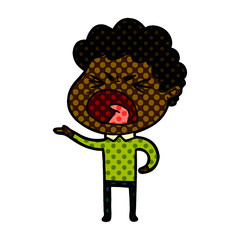 Obraz premium cartoon furious man