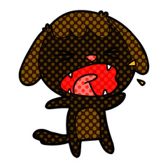cute cartoon dog barking