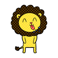 happy cartoon lion
