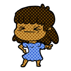 cartoon angry girl