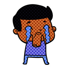 cartoon man crying