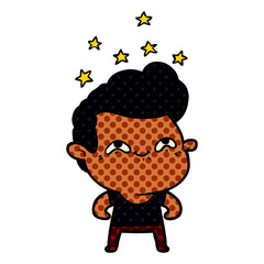cartoon excited man