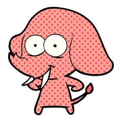 happy cartoon elephant