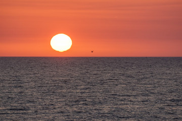 Sky and sea before sunset background .