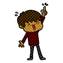 cartoon laughing boy