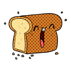 cartoon laughing loaf of bread