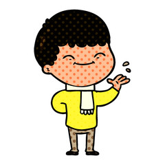 cartoon happy boy