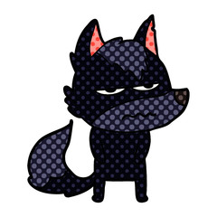 cartoon annoyed wolf