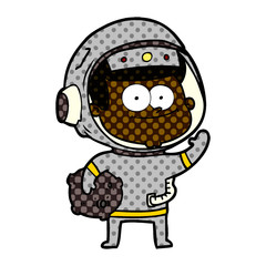 happy astronaut cartoon