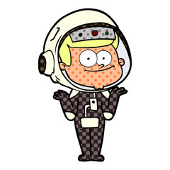 happy astronaut cartoon