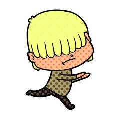 cartoon boy with untidy hair