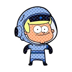 happy astronaut cartoon