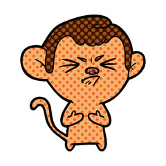 cartoon annoyed monkey